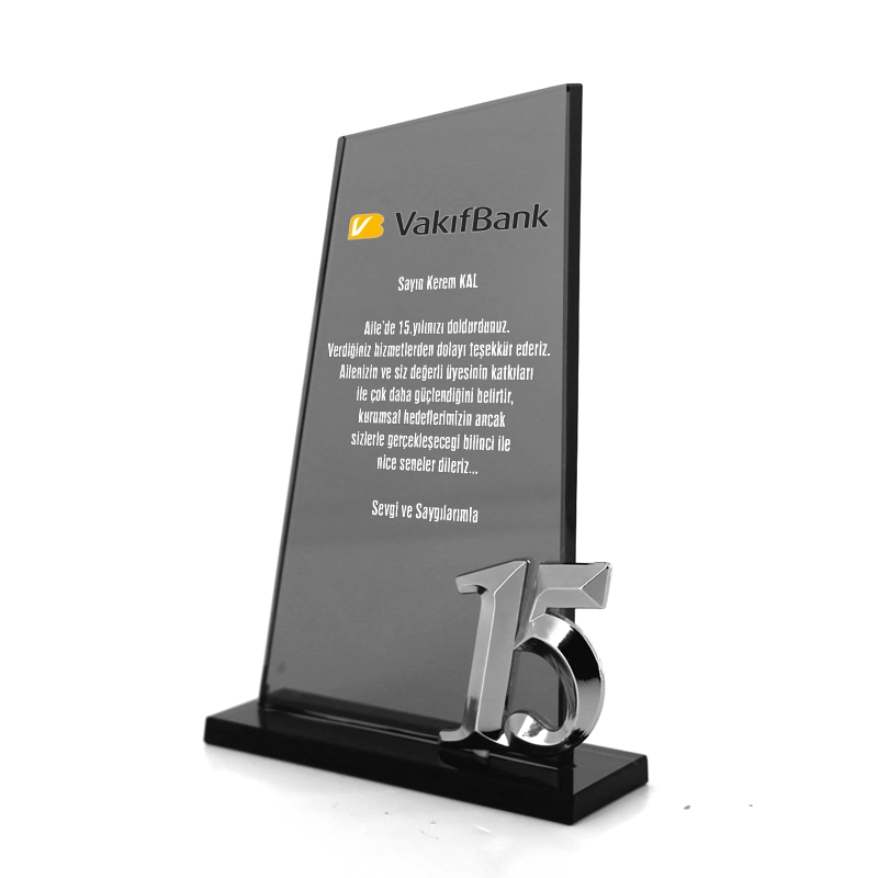 15. yıl Personel Kıdem Plaketi