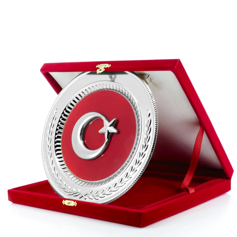 Türk Bayrağı Tabak Plaket